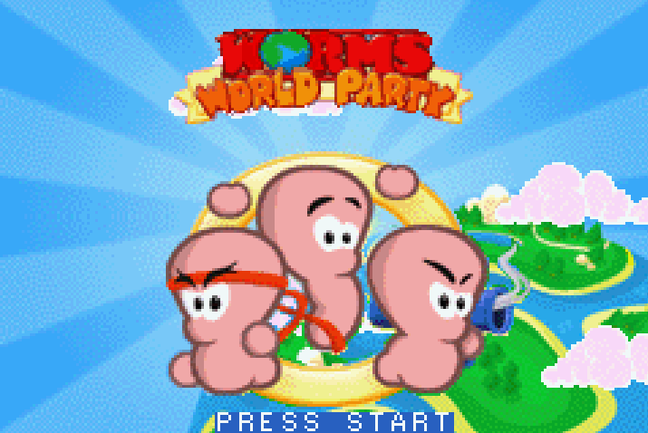 Worms World Party Title Screen